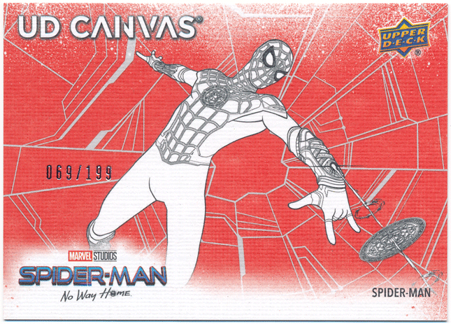 Spider-Man 2023 Upper Deck Marvel Spider-Man No Way Home UD Canvas C-32 Red Parallel 199枚限定 スパイダーマン_画像1