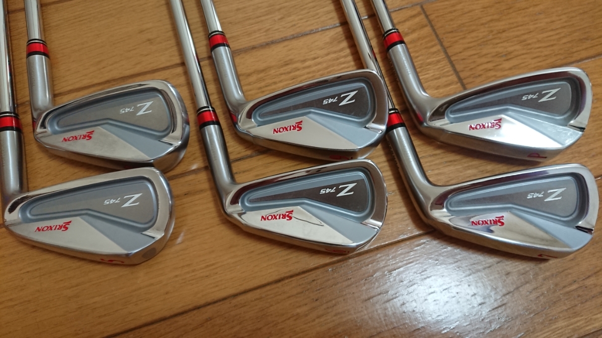  原文:☆美品【特注 カラーカスタム チェリー】 ダンロップ スリクソン SRIXON Z745 アイアン 5I～PW(6本) ダイナミックゴールドDST S200 保証書