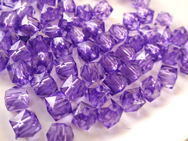  prompt decision! 50 piece many surface cut beads purple 7mm* hand made accessory 