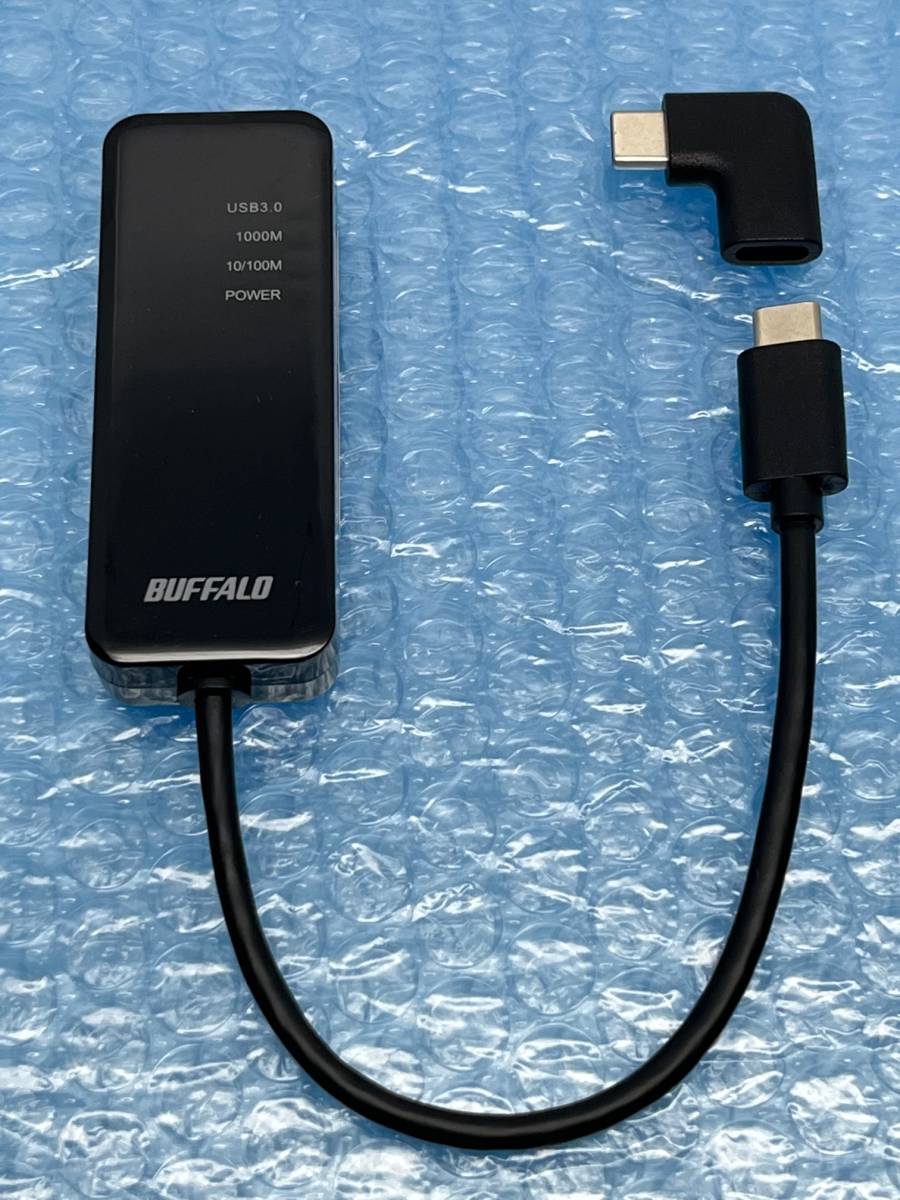 ★送料無料★美品　BUFFALO　有線LANアダプター　LUA4-U3-CGTE-BK [Giga Type-C USB3.1(Gen1)対応　LANポートのないゲーム機やパソコンに]_画像2