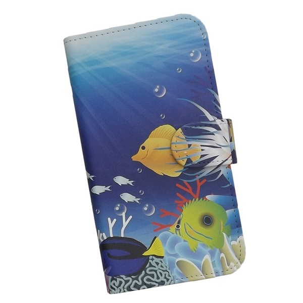 Galaxy S21＋ 5G SCG10　スマホケース 手帳型 プリントケース 魚 クマノミ ナンヨウハギ チョウチョウウオ_画像1