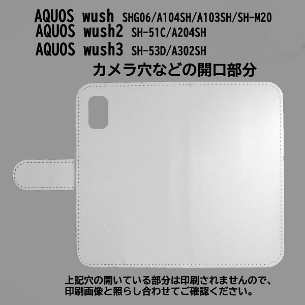 AQUOS wish A104SH/SH-M20　スマホケース 手帳型 プリントケース 海 空 雲 風景_画像3