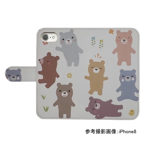 AQUOS zero6 SHG04/A102SH/SH-M18　スマホケース 手帳型 プリントケース 熊 動物 かわいい くま イラスト キャラクター クマ_画像2