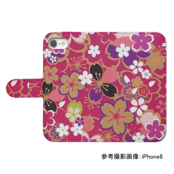 Galaxy S20 5G SC-51A　スマホケース 手帳型 プリントケース 和柄 花柄 桜 おしゃれ_画像2