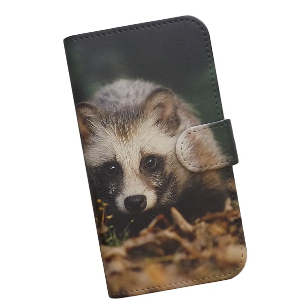 OPPO A54 5G OPG02　スマホケース 手帳型 プリントケース たぬき かわいい 狸 動物_画像1