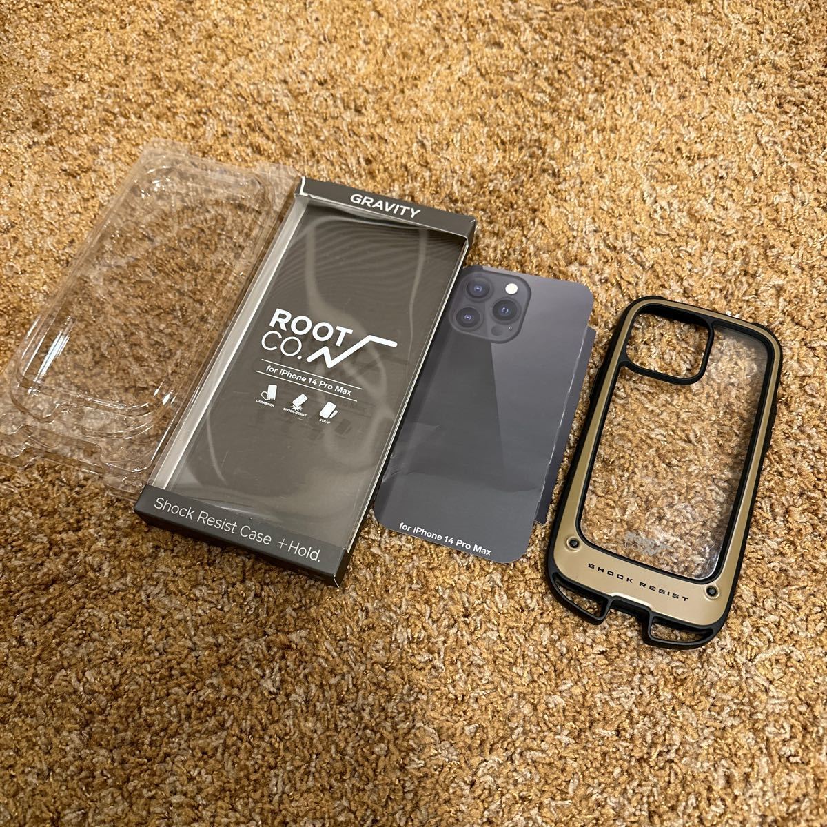 ROOT CO.HAKONE BASE iPhone 衝撃ケース Case Shock 耐 14Pro Max 美USED品_画像3