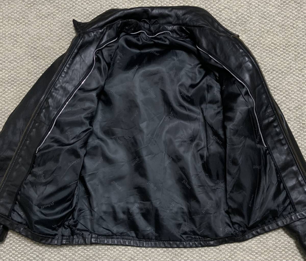 ①schott【38】AT101 米国製 シングルライダース 牛革ジャン ①schott【38】AT101 米国製 シングルライダース 牛革ジャン