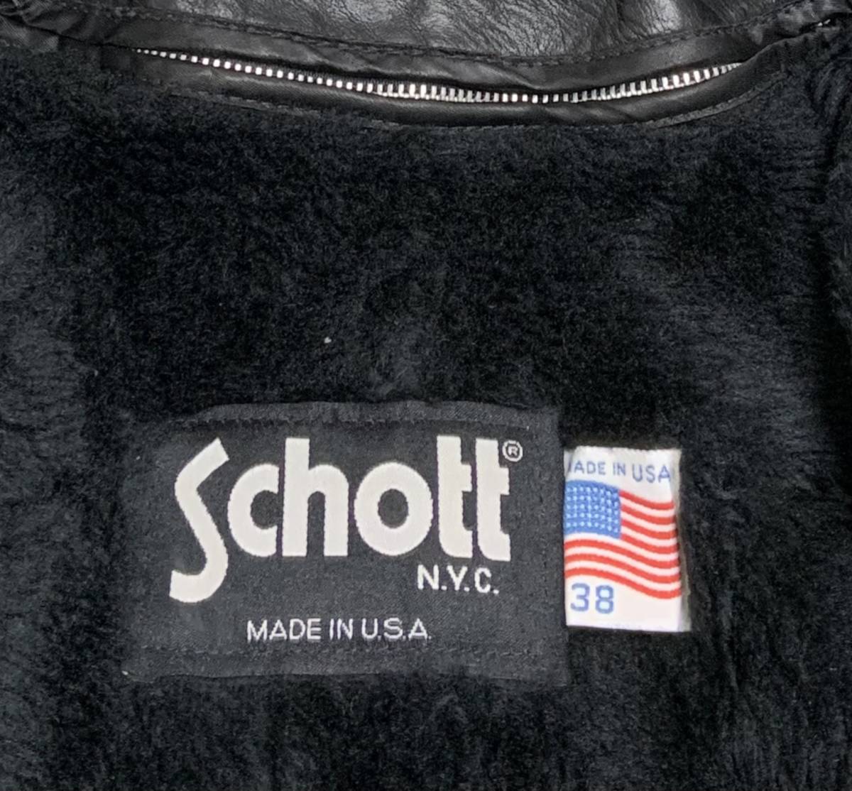 ②schott【38】152 ライナー付米国製 シングルライダース 牛革 ②schott【38】152 ライナー付米国製 シングルライダース 牛革