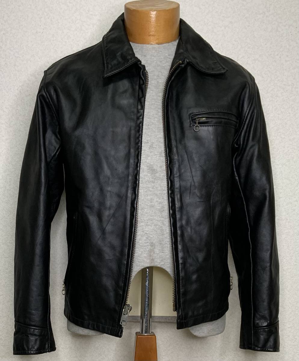 ①schott【38】AT101 米国製 シングルライダース 牛革ジャン ①schott【38】AT101 米国製 シングルライダース 牛革ジャン