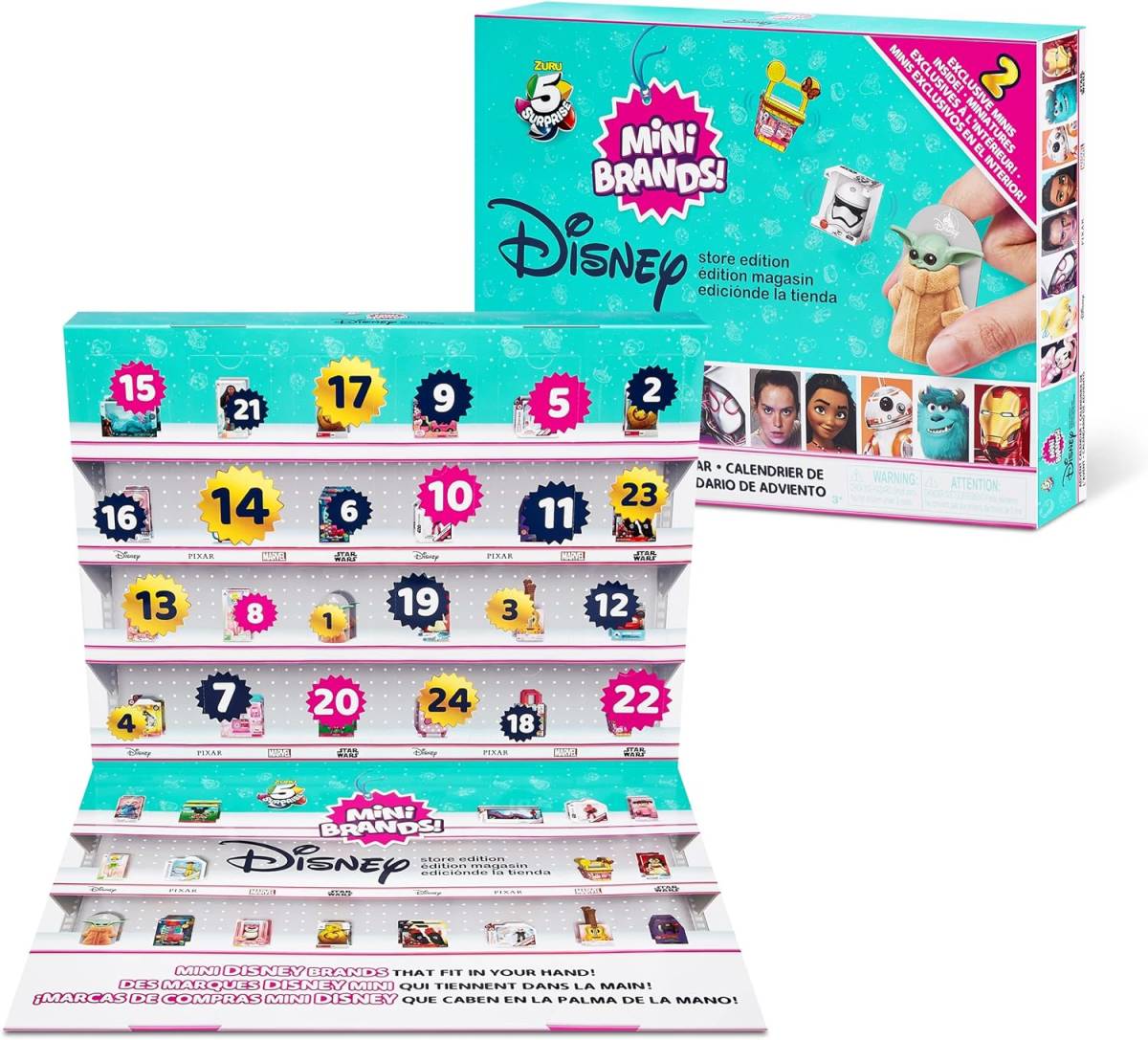 ZURU ミニブランド Disney Minis 限定版 アドベントカレンダー 限定ミニ4個付き ミステリーコレクティブルおもちゃ