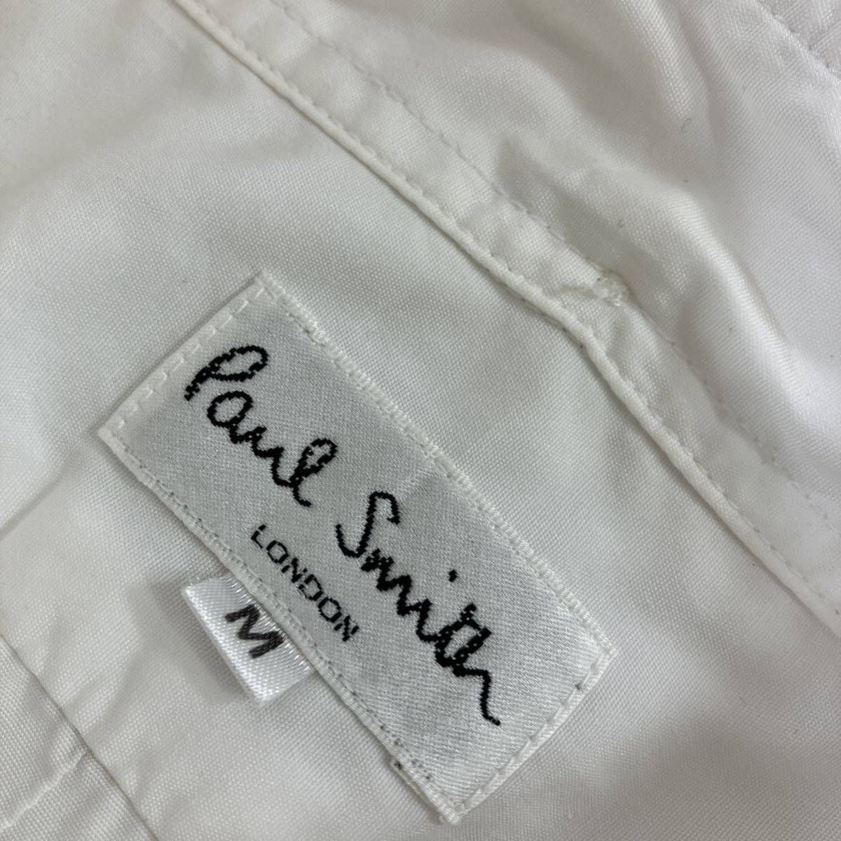 Paul Smith ポールスミス　 ladies レディース　カジュアル　フォーマル　半袖　シャツ　 size:M collar:White ホワイト