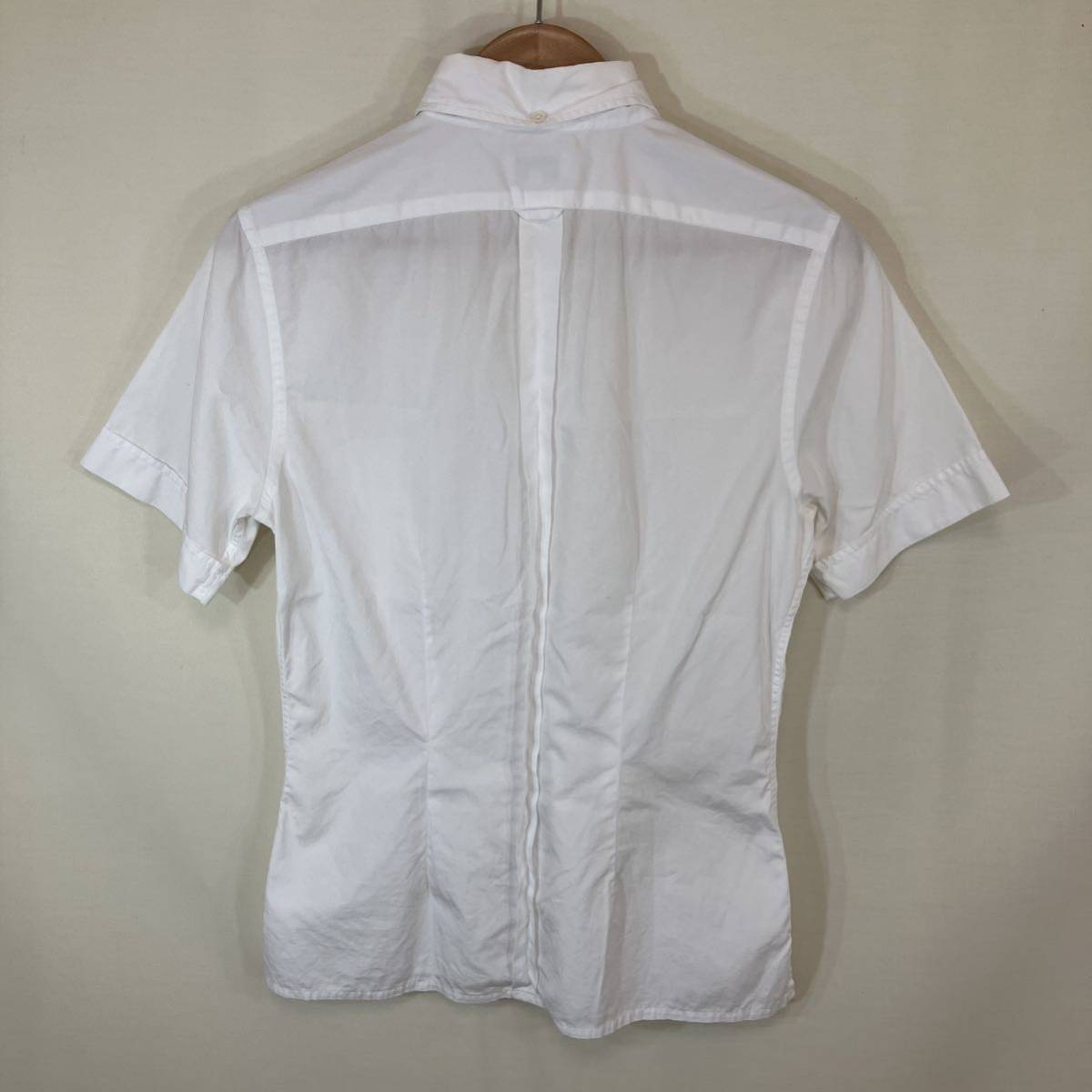 Paul Smith ポールスミス　 ladies レディース　カジュアル　フォーマル　半袖　シャツ　 size:M collar:White ホワイト