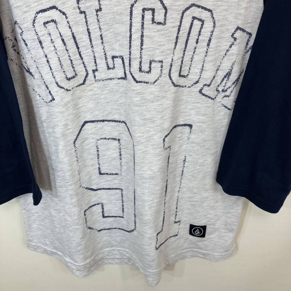 volcom ボルコム　ヴォルコム　men's メンズ　ラグラン　tシャツ　 size:M collar:White ホワイト_画像3