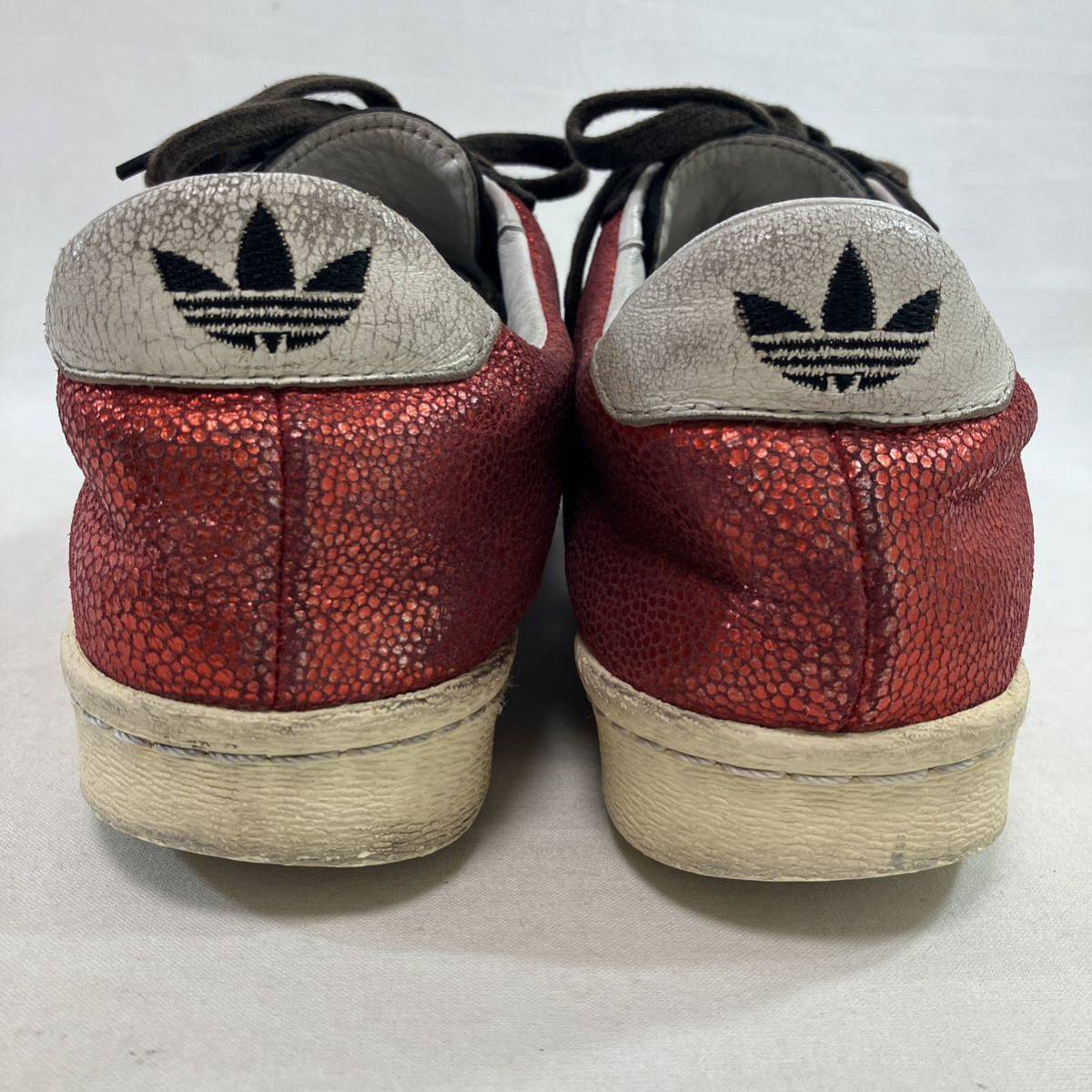 アディダス　adidas×Yohji Yamamoto ヨウジヤマモト　コラボ　スニーカー　スーパースター size:24.5cm collar:RED レッド_画像4