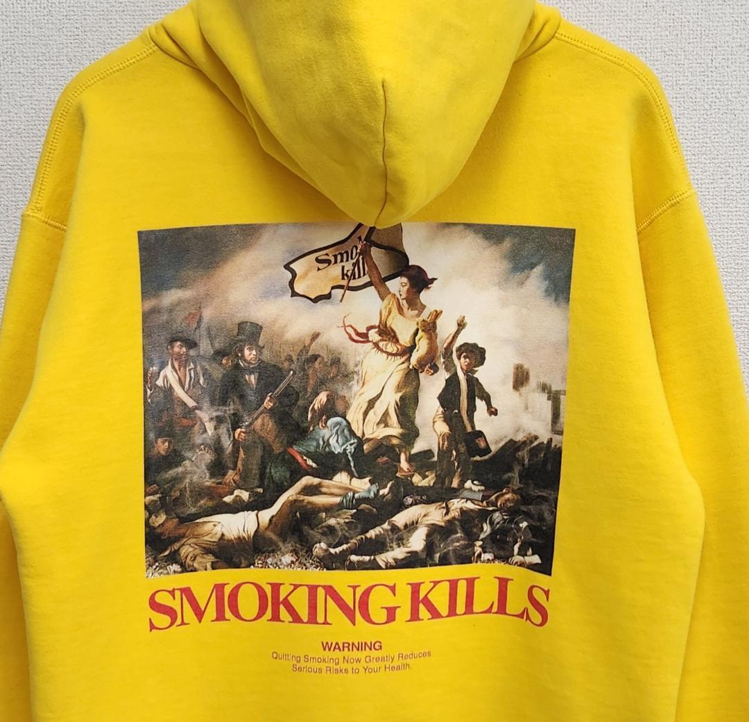 【L】#FR2 絵画 フランス革命 SMOKING KILLS パーカー 黄色
