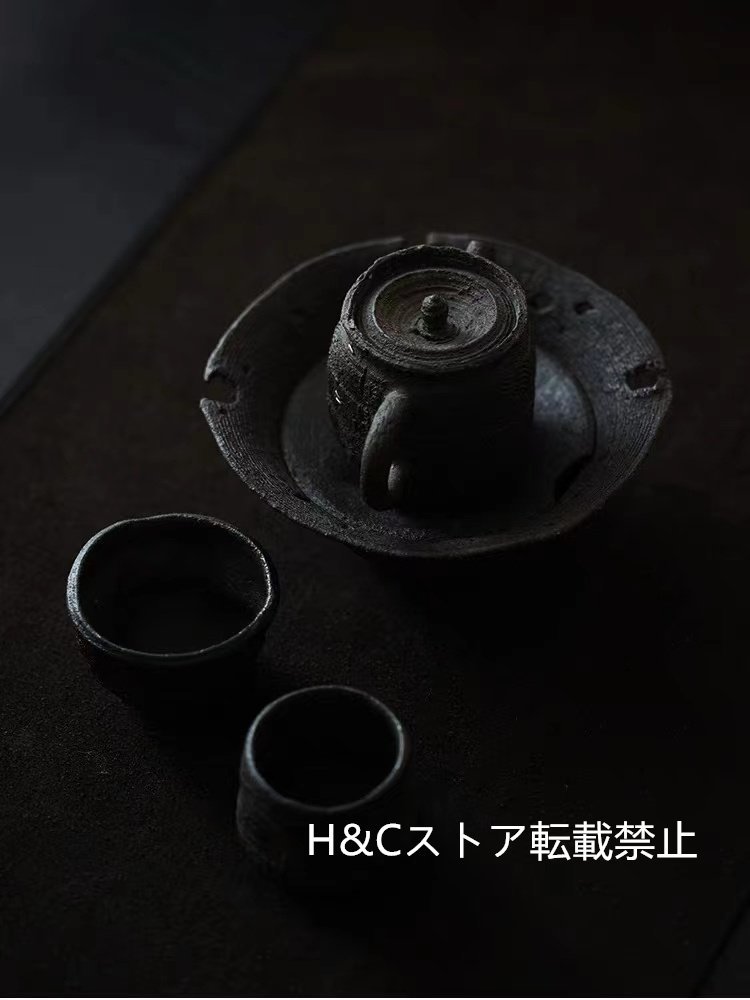 職人手作り 陶器 煎茶道具 茶壺 茶壷 急須 茶器 茶道具 容量：110ML_画像2