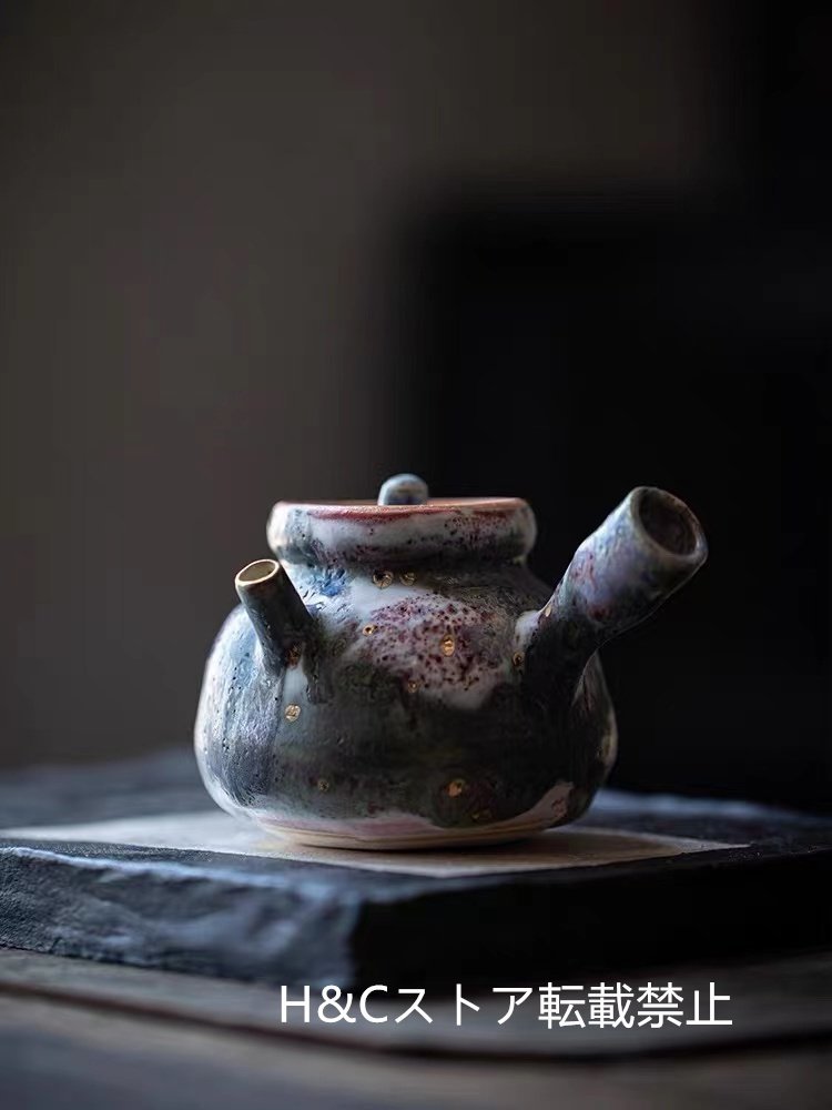 職人手作り 陶器 煎茶道具 茶壺 茶壷 急須 茶器 茶道具 容量：160ML_画像1