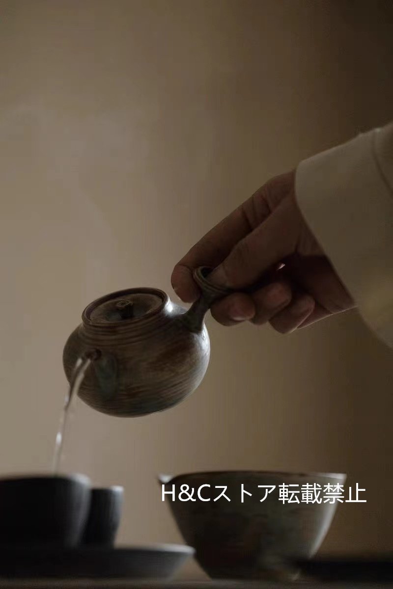 職人手作り 陶器 煎茶道具 茶壺 茶壷 急須 茶器 茶道具 容量：100ML_画像4