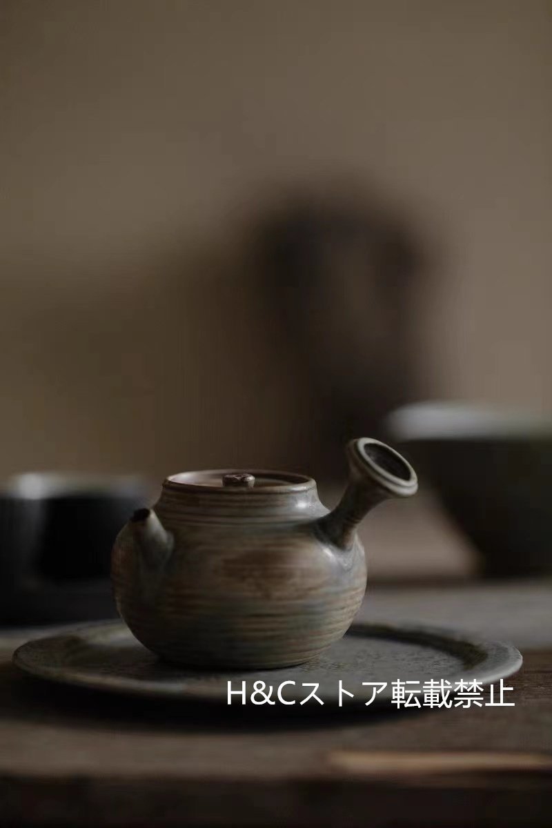 職人手作り 陶器 煎茶道具 茶壺 茶壷 急須 茶器 茶道具 容量：100ML_画像1