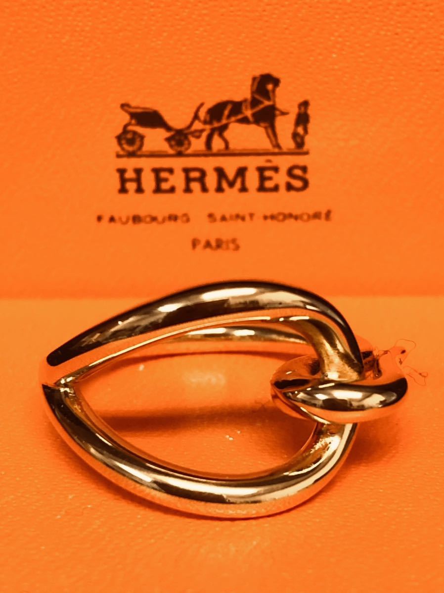 エルメス HERMES ジャンボ スカーフリング ゴールド アクセサリー レディース 純正箱 中古 現状品_画像1