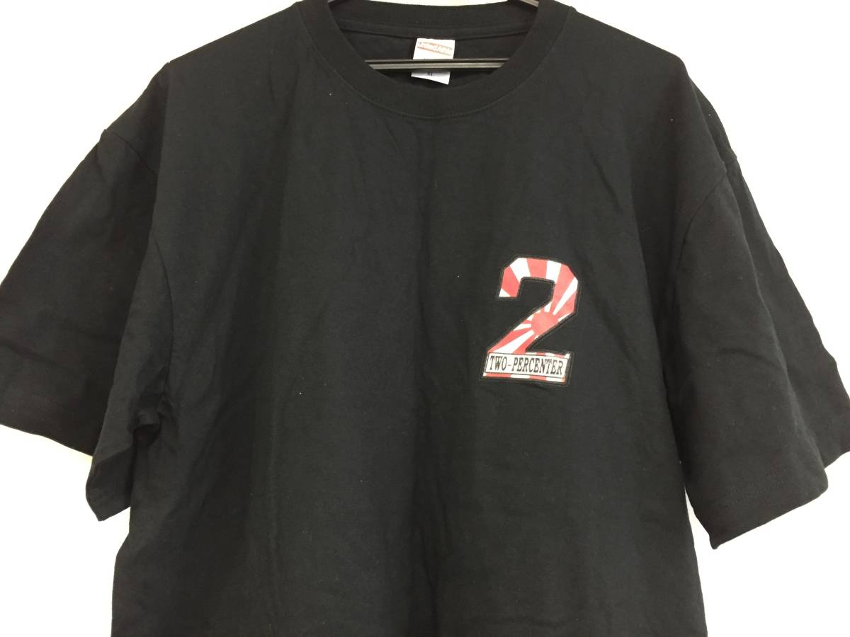 ♪【未使用品】2％er TWOPERCENTER メンズ 半袖 Tシャツ 丸首 ロゴ 文字 ブラック サイズXL ファッション (NS231214) 206-375_画像3