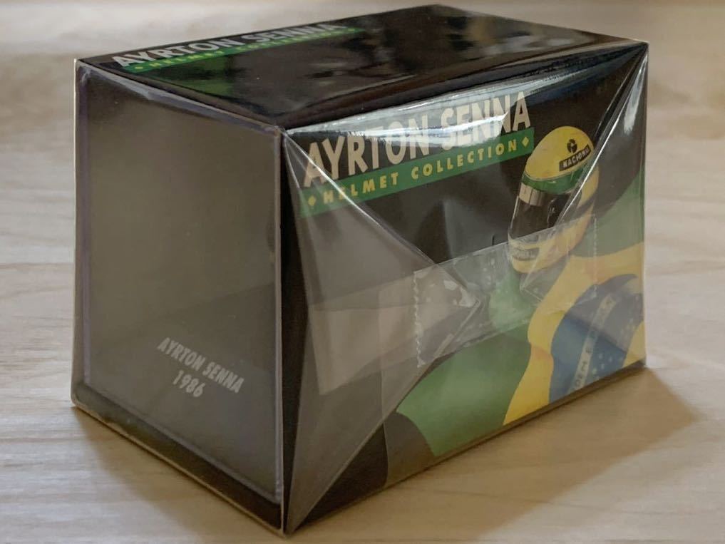 【新品：未開封】PMA ミニチャンプス 1/8 アイルトン・セナ ヘルメット 1986年 イギリスGP [Ayrton Senna]の画像2