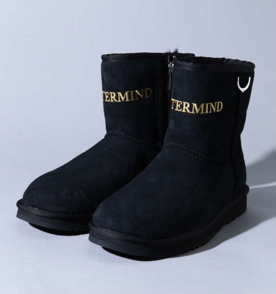 ★送料込★未使用★未開封★ MASTERMIND WORLD UGG BOOT アグ マスターマインド ムートン ショート ブーツ 保存袋 ブラック スカル 28cmの画像4