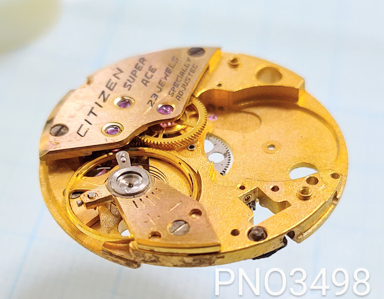 (■1)時計ジャンクパーツ シチズン CITIZEN SUPER ACE スーパーエース 23石【郵便送料無料】PNO3498の画像3