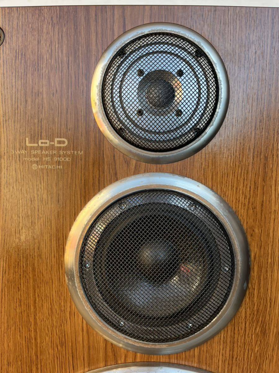 YK8656 Hitachi 日立 Lo-D SPEAKER SYSTEM MODEL HS-9100D ペア　動作確認済み　現状品　1213_画像5