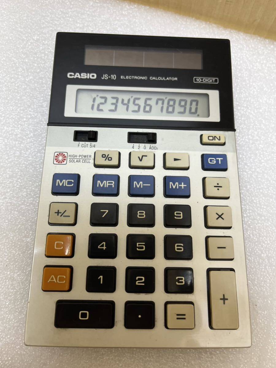 YK8978 калькулятор 3 пункт суммировать CASIO/ Casio JS-10|DS-1B|J-1( электризация ng) текущее состояние товар 1228
