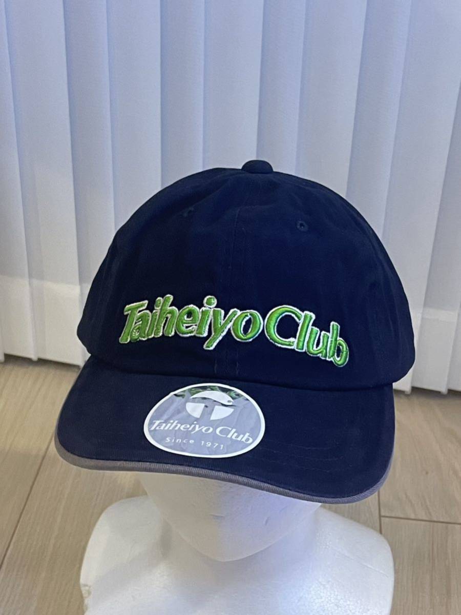 【未使用品】Taiheiyo Club 帽子 キャップ 太平洋クラブ ゴルフ ネイビー×グリーン_画像1