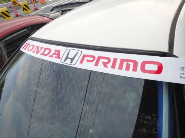  подлинный товар! гонки состязание удобный высокая эффективность HONDA PRIMO супер стандартный! Honda p Limo! передний Wind стикер пчела maki белая основа ликвидация запасов распродажа!