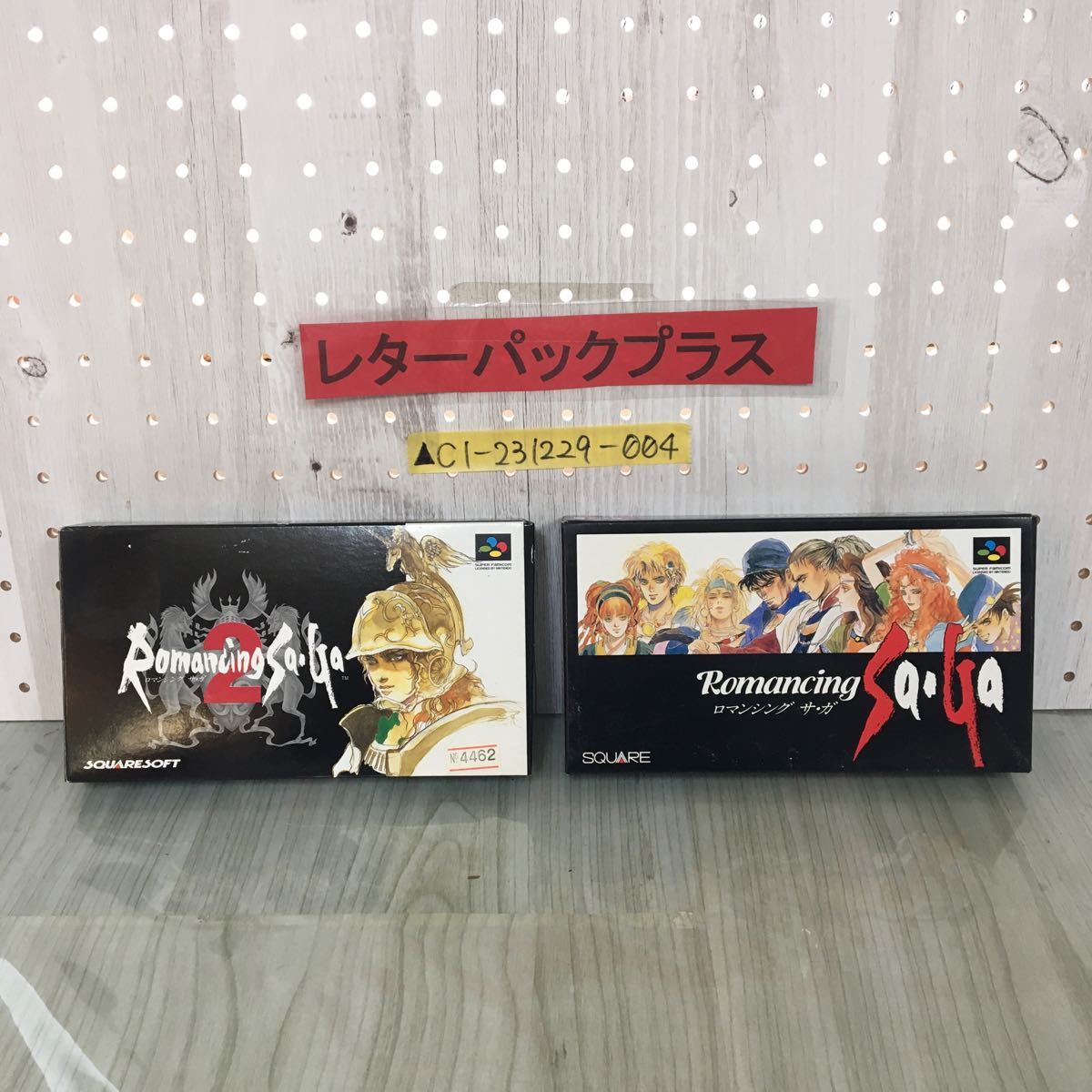 ▲SFC 2本セット 外箱・取説あり ロマサガ ロマンシングサガ2 サ・ガ Romancing saga スーパーファミコン スーファミ ソフト スクウェア _画像1