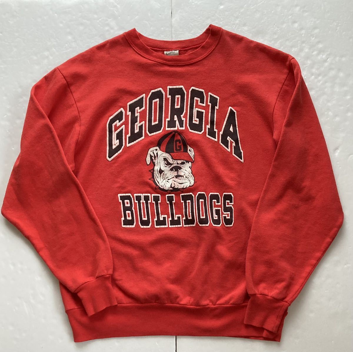 80s ビンテージ GEORGIA BULLDOGS ラグランスウェット USA-