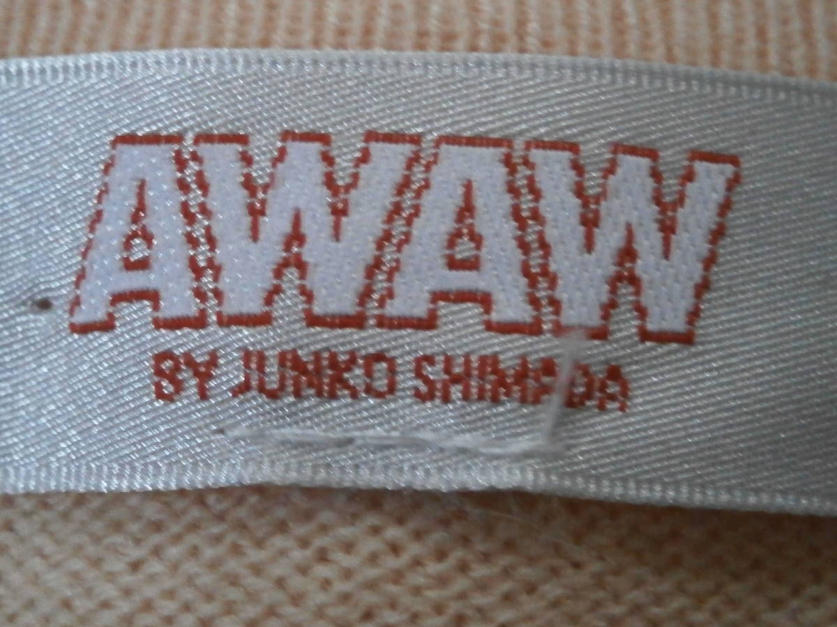  原文:即決　サイズＬ　ジュンコシマダ/AWAW JUNKO SHIMADA　レース風刺繍　アンゴラ混　アンサンブルニット　ツインニット
