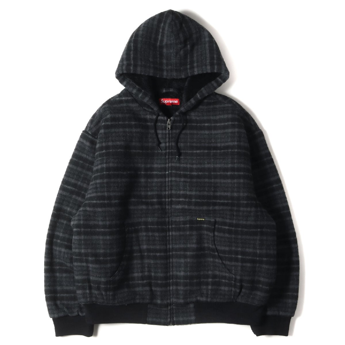 Supreme シュプリーム ジャケット サイズ:XL 23AW プレイドチェック 裏ボア ワーク ウール ジャケット Plaid Wool Hooded Work Jacket