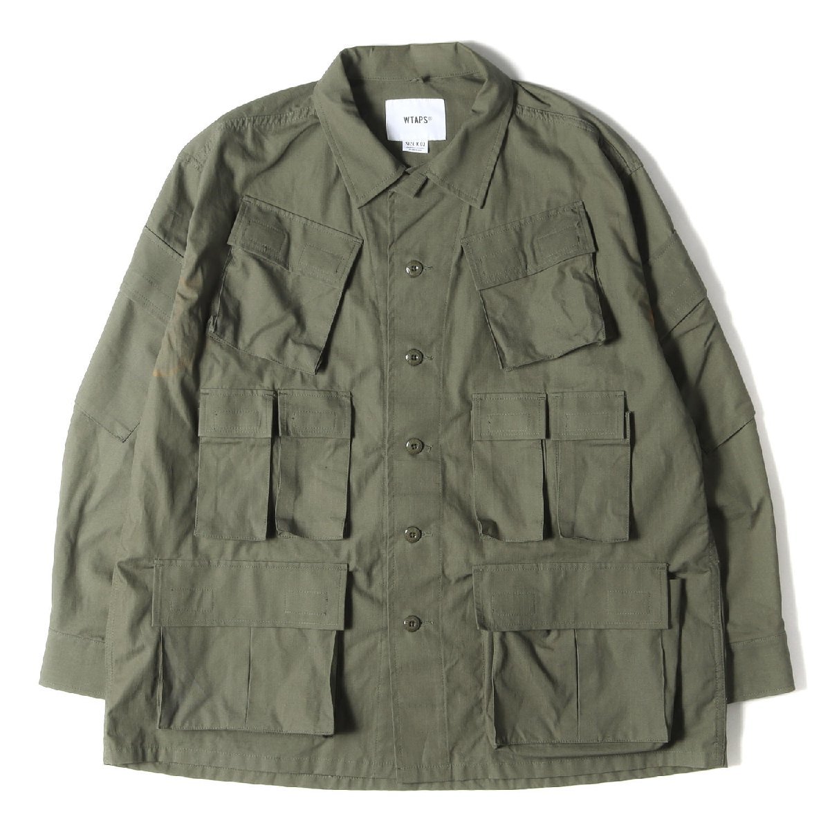 WTAPS ダブルタップス ジャケット サイズ:L 20AW リップストップ モジュラー ミリタリー ジャケット MODULAR / LS オリーブドラブ