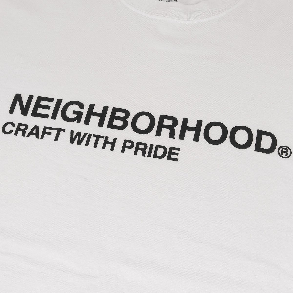 NEIGHBORHOOD ネイバーフッド Tシャツ サイズ:L ブランドロゴ ロングスリーブ Tシャツ ホワイト 白 トップス カットソー 長袖 ブランド_画像4