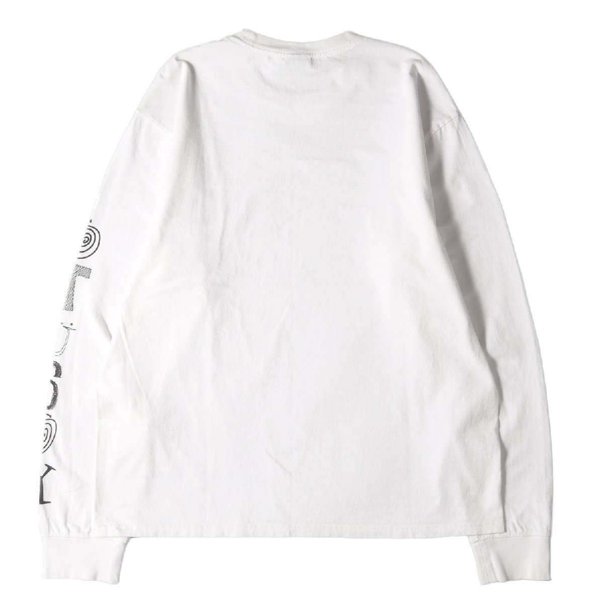 STUSSY ステューシー Tシャツ サイズ:L ストックロゴ ロングスリーブ Tシャツ ホワイト 白 トップス カットソー 長袖 ストリート ブランド_画像2