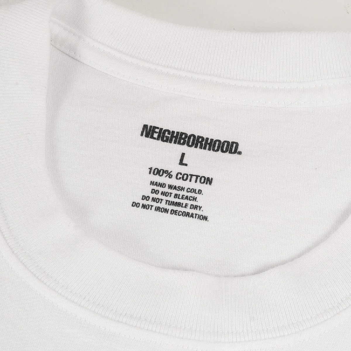 NEIGHBORHOOD ネイバーフッド Tシャツ サイズ:L ブランドロゴ ロングスリーブ Tシャツ ホワイト 白 トップス カットソー 長袖 ブランド_画像3