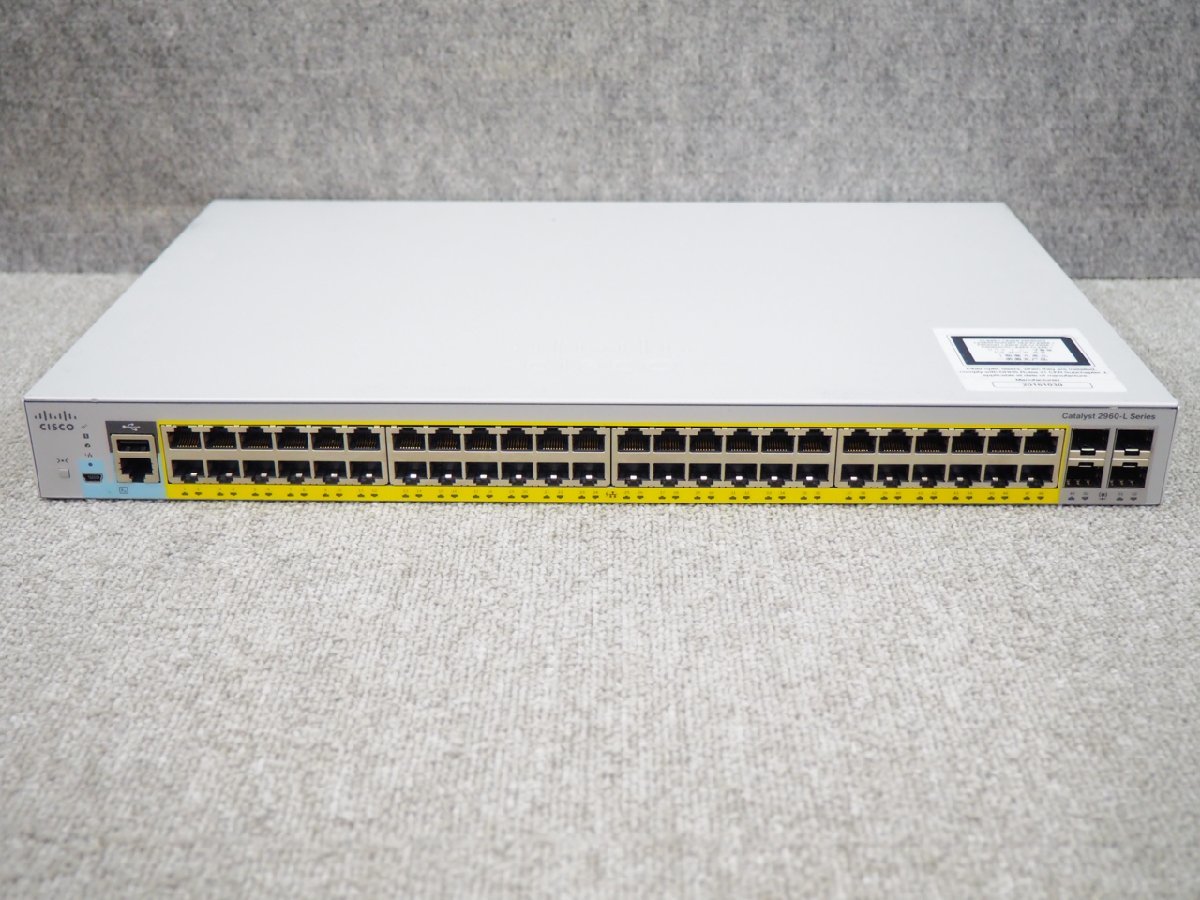 [N377] ☆ Cisco Catalyst 2960-Lシリーズ　WS-C2960L-48PS-LL V01 ☆ Version 15.2(5c)E ☆_画像2