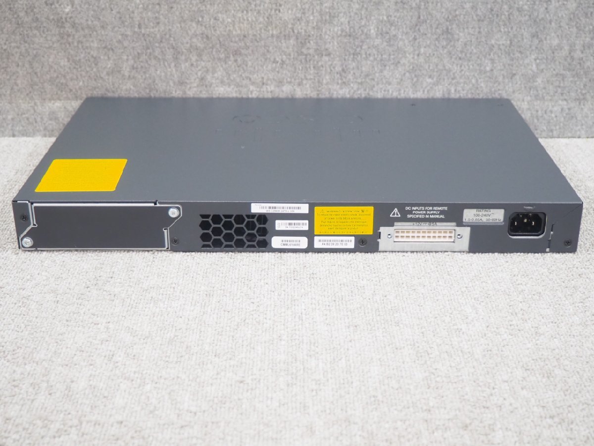 [N418] ☆ Cisco Catalyst 2960-Xシリーズ　WS-C2960X-24TD-L V06 ☆ Version 15.2(7)E2 ☆_画像3