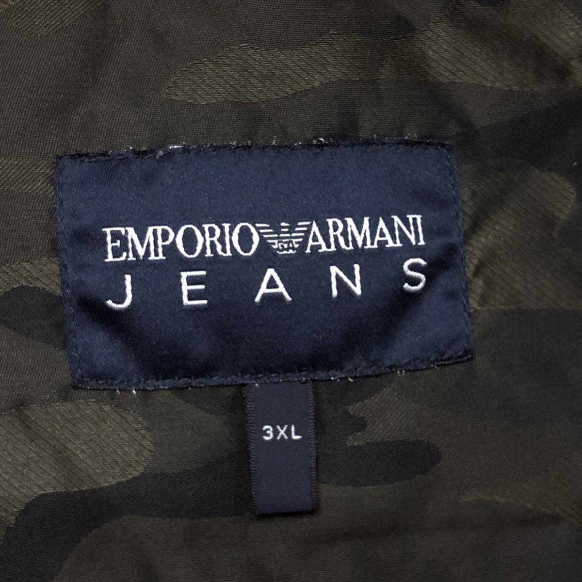 超希少3XL!エンポリオアルマーニ【極暖の極み】EMPORIO ARMANI ダウンジャケット 迷彩柄 カモ柄 ボリューム感 ロゴワッペン 肉厚 高級 4L_画像9