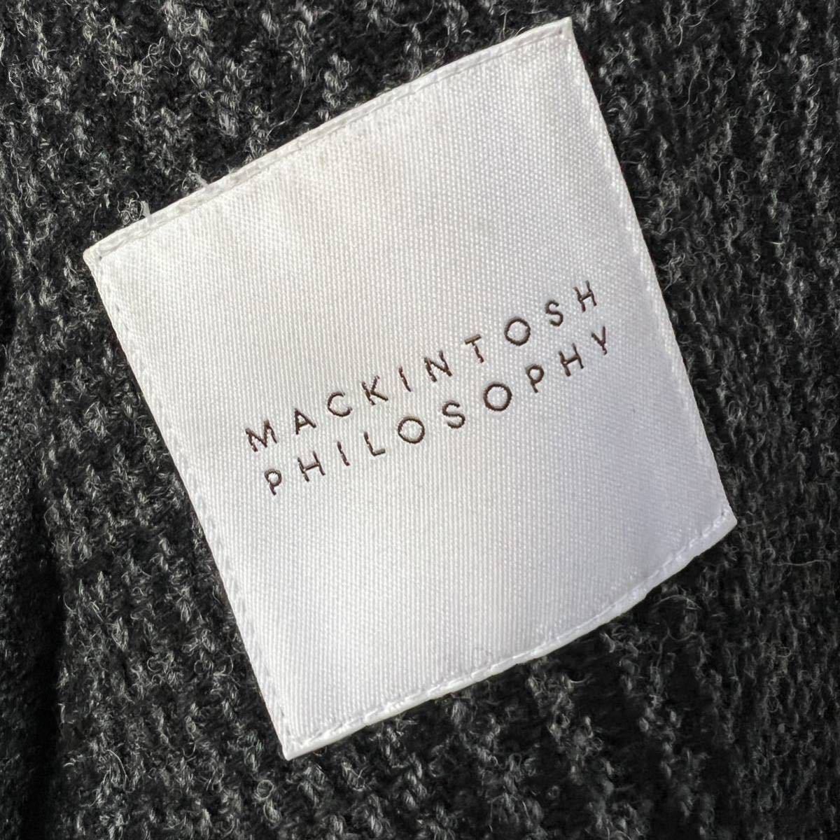 B17 マッキントッシュフィロソフィー テーラード ツイード アンコンジャケット グレンチェック ブラック 40R L MACKINTOSH PHILOSOPHY_画像7