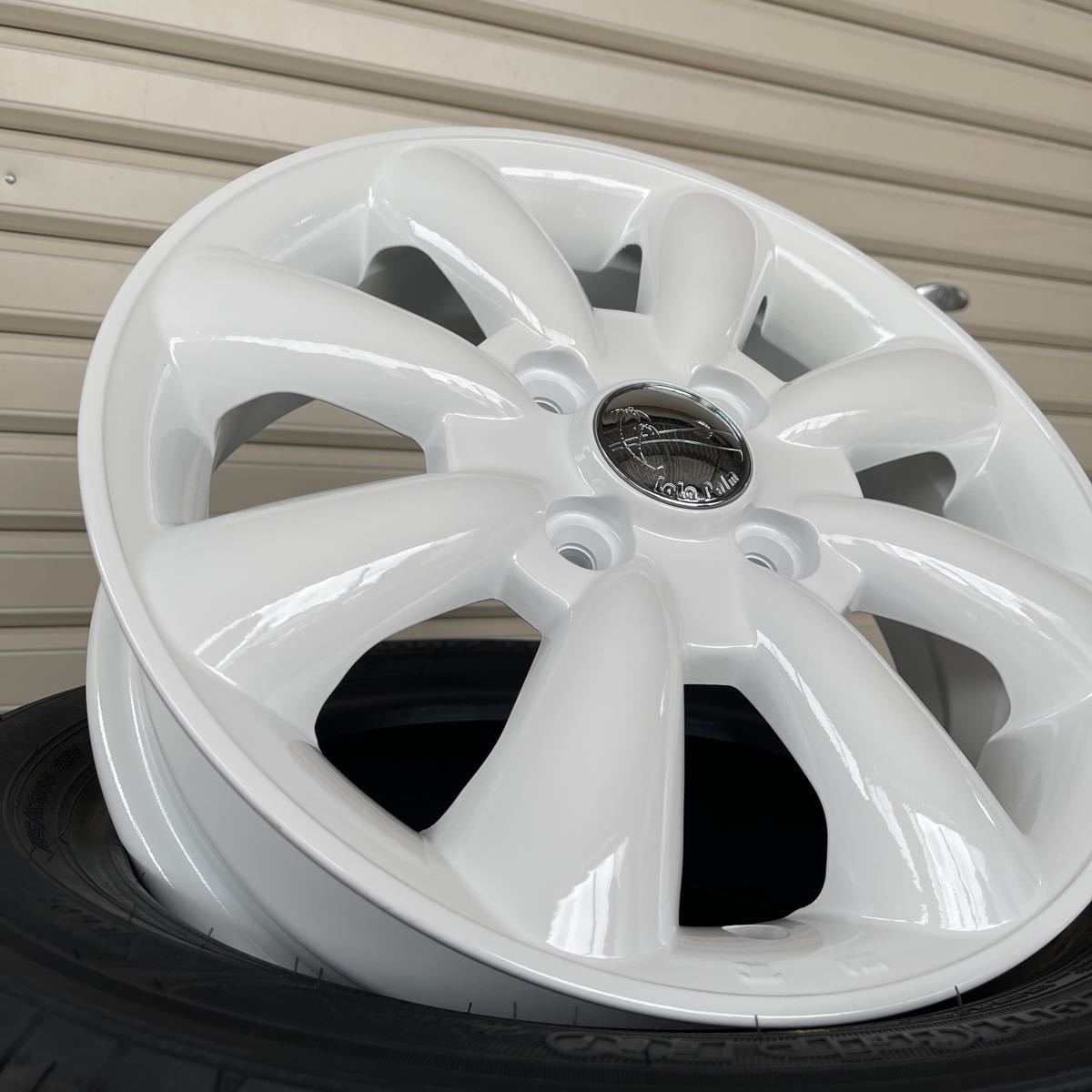 ララパームKC-8◆新品グッドイヤーEG01◆155/65R14◆NBOXタントムーヴワゴンRラパンアルトトコットスペーシア　ホワイト_画像6