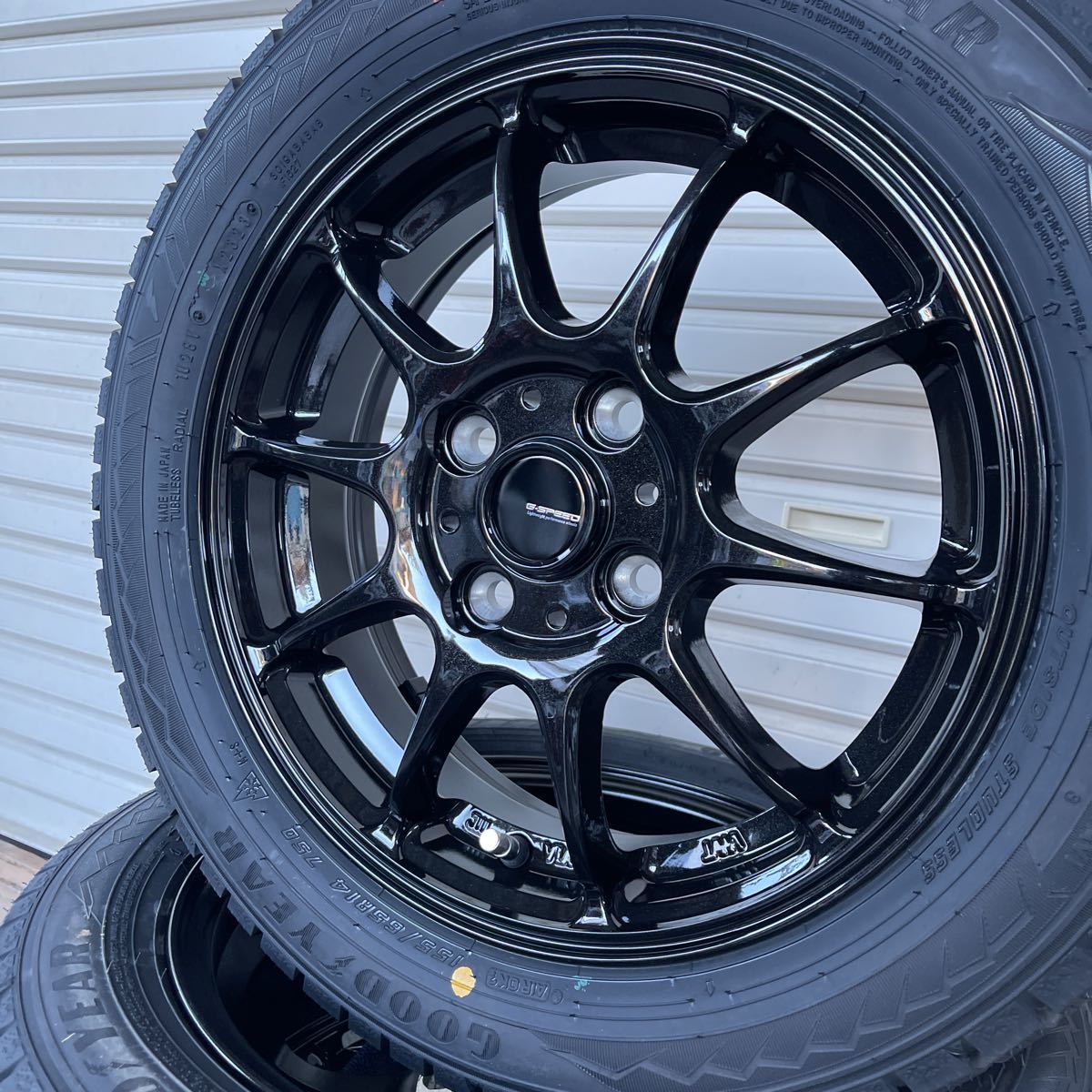 《G-SPEED G-07》グッドイヤーアイスナビ8◆155/65R14◆NBOXタントムーヴワゴンRラパンアルトデイズトコットスペーシア スタッドレス