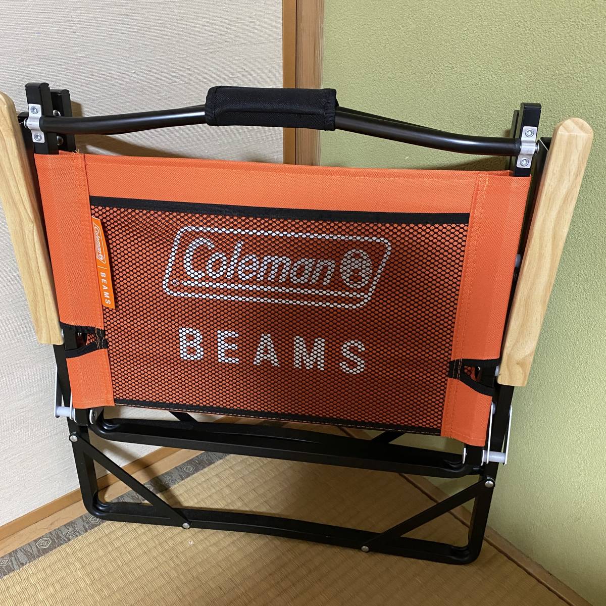 新品 Coleman * BEAMS / コールマン ビームス　コラボチェア　コンパクトフォールディングチェア　キャンプ　チェア　アウトドア_画像3