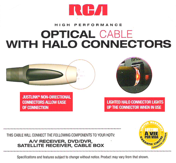 #RCA company manufactured * shines TOSLINK cable {1m}.RCTOS3~{ rectangle for - although being, electric outlet person is direction freely!}* postage included 