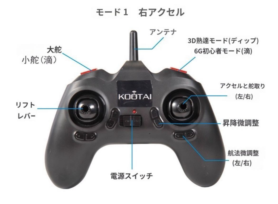 ★バッテリー3本 モード1送信機 Futaba S-Bus拡張 飛行機 3D/6G切替 2.4G RCラジコンプレーン RTF XK A505-J3 パイパーカブ 100g以下規制外_画像6