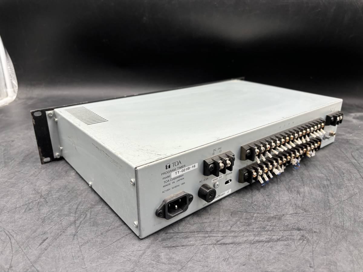 TOA/トーア 放送用プログラムタイマー 16回路用 アダプタ付属なし 通電のみ確認済み TT-021B-16_画像2